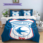 Cardiff City jalgpalliklubi logoMuster Voodipesu, Tekikomplekt Tekikate Padjap&uuml;&uuml;r Kodu S&uuml;nnip&auml;evakingitus (1 * tekikott + 2 * padjap&uuml;&uuml;ri, ilma s&uuml;damikuta) 135x200cm