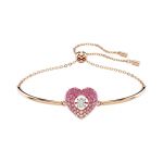 Swarovski Idyllia S&uuml;damekujuline Kristallist Ripatsiga K&auml;ev&otilde;ru Naiste k&auml;ev&otilde;ru Roosa Kuld 5683581 Box (Random Color)