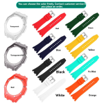 Ga2100 Silikoonist Modifikatsioonikomplekt rihma&uuml;mbrise komplekt Casio GA-2100/2110 GA-B2100 jaoks L&auml;bipaistev j&auml;&auml;t&uuml;kikarp K&auml;epael koos &uuml;mberehitust&ouml;&ouml;riistaga For GA2100 blue