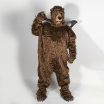 Karhu cosplay kost&uuml;&uuml;m, t&auml;iskasvanutele 160-185cm pruun