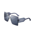 Dior D-Club ruudukujulised p&auml;ikeseprillid k&uuml;ljel oleva kirjaga Unisex p&auml;ikeseprillid Sinised DIORCLUB-M5U Basic Packaging-Eyeglass Case+Box,F,Blue