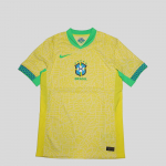 Nike Dri-Fit Brasiilia 2024 Stadium Kodus V-kaelusega Kampsun T&auml;hega Logo Tr&uuml;kk L&uuml;hikeste Varrukatega Jalgpallis&auml;rk Meeste Sidrunikollane XL
