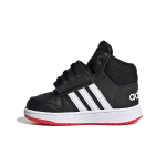 Adidas Neo Hoops 2.0 Mid Leather Breathable Mid top Vintage Basketball Shoes Black White Red Infant And Toddler FY9291 24 black