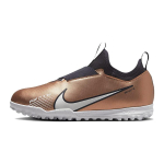 Nike Zoom Vapor 15 Academy Anti Kick And Abrasion Resistant Low top Soccer Shoes Gold Black Kids' DR6052-810 37.5