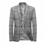 Meeste vabaaja &uuml;likond Korea versioon, Slim Fit, moodne ruuduline meeste &uuml;likond, l&auml;&auml;ne jope XL hall v&auml;rv