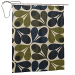 Abstraktne tammet&otilde;ru - Orla Kiely disainiga du&scaron;ikardin Vannituba Pol&uuml;ester Veekindel Vannikardinad Konksudega W220H180(CM)-1 Pcs beige