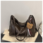 Retro Suure mahutavusega kandekott Mitmek&uuml;lgne ja vabaaja pendelr&auml;nduri &uuml;he v&otilde;i kahe &otilde;larihmaga crossbody kott naistele without pendant kohv