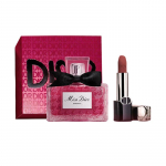 DIOR Parf&uuml;&uuml;mi kolmeosaline komplekt: Miss Fragrance Essents 35ml + Sinakuldne Huulepulk #688 3,5g must