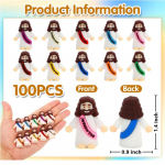 100 tk V&auml;ikesed Jeesuse kujukesed, Jeesus armastab sind kujukesed, Pisikesed Jeesuslapse kujukesed k&auml;sit&ouml;&ouml;ks, tasku peitmism&auml;nguks, p&uuml;hap&auml;evakooli usulised peok&uuml;laliste kingitused