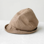 Uus Jaapani Puuvillane Linane Volditud Naiste Kalurim&uuml;ts V&auml;ikese &Auml;&auml;rega Suvine UV-Kindel Hingav Linane Koppm&uuml;ts Peaga M&auml;&auml;rimiseks M(56-58CM) khaki