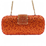 Teemandid &Otilde;htukotid K&auml;ekotid Kivist Sublime pochette Sidurikotid H&otilde;bedased/Rohelised Kristallid Rahakott Naiste Pulmad Pruudi K&auml;ekott 22cmX10cmX5.5cm oranž