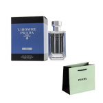 PRADA L'homme Prada Azure Blue Gentleman Meeste Parf&uuml;&uuml;mid Puidune L&otilde;hnapere Eau De Toilette 50ml|Official Shopping Bag
