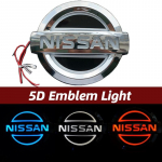5D LED-valgustusega auto tagaluugi embleemi kleebism&auml;rk Nissan Qashqai J11 J10 Teana X Trail T32 Juke Sentra Sylphy Almera Versa jaoks Red