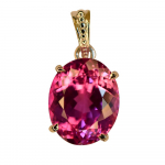 19 ct naturaalne safiir ovaalne sertifitseeritud 925 sterlingh&otilde;bedast roosa ripats talle 24.1 mm approx roosa