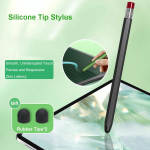 Silikoonist pehme otsaga pliiats Samsung Galaxy Z Fold 7/ 6/5/4 jaoks &Uuml;mar ots Universaalne puuteekraani mahtuvuslik pliiats Ilma Bluetoothita must