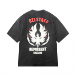 Suvine Meeste ja Naiste &Uuml;lem&otilde;&otilde;duline Pesta Must T-s&auml;rk Belstaff X Represent Phoenix Prindiga S