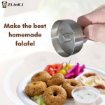 Falafeli lusikas auguga Professionaalne roostevabast terasest lusikas Toiduklassi mittekleepuv Falafeli valmistamise t&ouml;&ouml;riist Pallihoidja onesize