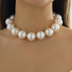 IngeSight.Z Luksuslik Suurte P&auml;rlitega Kivist Palli Choker Kaelakee Naistele Elegantne Mood Clavicle Kett L&uuml;hike Pruudikleit Kaelakee