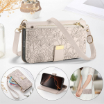 Nahast Crossbody Rahakott &Uuml;mbris For Samsung Galaxy S26 S25Edge S25 FE S24 Ultra S23 Plus S22 Toetusega Telefoni Kate Kaartide ja Sularaha Taskuga Galaxy S24 Ultra