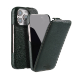 Melkco Ehtne Nahast Telefoni&uuml;mbris iPhone 16 Pro Max 17 Air 17Pro16E 15 Plus 14 13 Mini 12 11 X XS Max XR jaoks Vertikaalne Klappkaas iPhone Air roheline