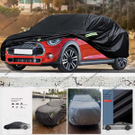 V&auml;litingimustes veekindel auto kate Kohandatud sobivus 2002-2026 Mini Cooper/Hardtop/Cabriolet 2-ukseline Tuulekindel kate silver