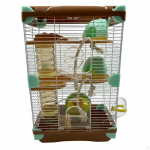 Hamsteripuuri komplekt Suur Ruumikas Torude ja Rattaga Lihtne Puhastada Gerbilide Elupaik Sinine Brown 2-layer 617H