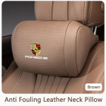 Auto peatugi Istme kaelatoed Pehme mugav kaelapadi Porsche Cayenne Panamera Macan Boxster Cayman 718 911 jaoks Kleebis