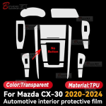 MAZDA CX-30 CX30 2020-2024 Auto Sisekeskkonna Keskpaneeli K&auml;igukasti Paneeli Navigatsiooni L&auml;bipaistev TPU Kaitsekile Kriimustusvastane ujcdg07 LHD black