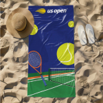 1 tk US Openi Tenniseturniiri Inspiratsioon 2D tr&uuml;kitud mikrokiud r&auml;tik, kiiresti kuivav superimav. Suurep&auml;rane randa, basseini 130x80cm gray