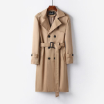 S&uuml;gisene trenc coat meeste Briti stiilis pikk stiil kevad ja s&uuml;gis n&auml;gus kitsa l&otilde;ikega v&ouml;&ouml;ga meeste trenc coat suur suurus uus meeste M beige