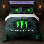 Monster Energy Tr&uuml;kiga 3-osaline tekikottide komplekt 1 tekikott ja 2 padjap&uuml;&uuml;ri Pehme voodipesu koduseks magamistoaks 135cm*200cm
