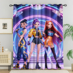 2 tk K-popi t&uuml;drukute kardinad Armas anime-idoli r&uuml;hm Blackout-kardinad Lilla veebigradiendi prindiga Aknakardinad teismeliste magamistoa kaunistuseks 84X84inch 213X213cm