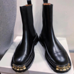 Naiste saapad Naiste Metallist ruudukujuline pea Kingad Slip-on Pahkluu Keskmise s&auml;&auml;rega saapad Platvorm libisemiskindel Nahk Pehme Uus jalats Naine Kevad 36 black