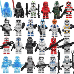 T&auml;hes&otilde;dade S&otilde;dalase Ehitusklotside Minifiguurid V&auml;ikeste Osakeste Kokkupandavad Kujud Lahingum&auml;nguasi 24 Stiili Set A