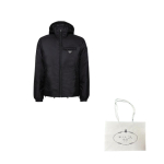 PRADA logo plaadiga tepitud jakk SGN955-1WQ9-F002-S-191 48 black