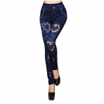 &Otilde;hukesed naiste s&auml;&auml;rised Faux Denim teksad s&auml;&auml;rised auguga s&uuml;dametr&uuml;kk vabaaja naiste riided pliiatsp&uuml;ksid S sinine
