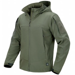 Talvine s&uuml;gisene taktikaline Soft Shell s&otilde;jav&auml;ejope meeste veekindel soe fliis kapuutsiga &otilde;ues tuulejope mantel Mitme taskuga &uuml;ler&otilde;ivad S armee roheline v&auml;rv