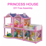 Nukumaja villa DIY kokkupandud maja Sweet Castle Model Simulation Playset M&auml;nguasjade komplekt