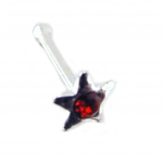 Les Tr&eacute;sors De Lily [D4442] - Stud Argent 'Etoile' Rouge punane