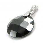Les Tr&eacute;sors De Lily [E9218] - Pendentif Argent 'Linda' Noir must