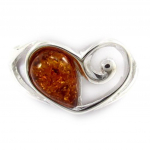 Bague Argent 'Inspiration' love ambre 52 oranž