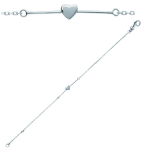 Les Tr&eacute;sors De Lily [K5184] - Bracelet Argent 'Love' argent&eacute; - 30x4 mm h&otilde;be