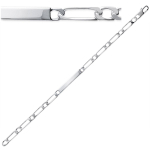 Les Tr&eacute;sors De Lily [M7976] - Bracelet Argent 'Identit&eacute;' rhodi&eacute; - 18 cm 4 mm h&otilde;be