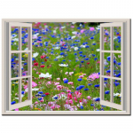5D isetehtud teemantmaali stseen aken tikandid t&auml;isring puur ristpistes lillega kivikivi 20X30CM