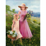 Teemantmaal Ema ja t&uuml;tar Teemantmaal T&auml;ielik teemantmosaiik 20X30CM