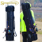 Kalastustarvete t&ouml;&ouml;riistad Multifunktsionaalne kokkupandav l&otilde;uendist kalastuskott 120 cm &otilde;ngekotid kalap&uuml;&uuml;givahendid 120CM Fishing Rod Bag must
