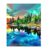 Teemanttikandid t&auml;iskomplekt Maaliline isetegemise teemantmaal Looduslik v&auml;rvikas maalikunstipilt 20X30CM