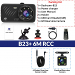 E-ACE auto-DVR 4-tolline puutetundlik autokaamera kahe objektiiviga armatuurkaamera videosalvesti FHD 1080P registreerija taga No Card