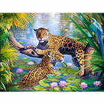 5D DIY Teemantmaal  leopard  Tikand Ristpistes 5D Avaleht 20X30CM