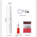 15000 p/min elektriline k&uuml;&uuml;nepuuride komplekt manik&uuml;&uuml;ri masinfrees manik&uuml;&uuml;ri k&uuml;&uuml;nekunsti t&ouml;&ouml;riistade jaoks Geellakk Grind pedik&uuml;&uuml;ri viil USB valge